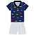 Conjunto Bebê Camiseta Polo e Bermuda Carrinhos - Imagem 1