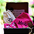 Super Shinebox bandana rosa com nome e lacinho bordado - Imagem 1