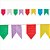 Bandeirão de Plástico 37X21CM – Decoração para Festas Juninas e Julinas, 10 Metros - Imagem 2