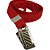 Cordão para Crachá Tecido Vermelho com Presilha Jacaré - Pacote com 10 - Imagem 4