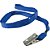 Cordão para Crachá Tecido Azul com Presilha Jacaré – Pacote com 10 Unidades - Imagem 2