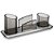 Acessório para Mesa Porta Caneta, CLIPS e Lembrete Fumê - Imagem 1