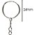 Artesanato Argola Chaveiro Niquelada 24MM PCT com 250 - Imagem 2