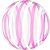 Balão Bubble Listra Branca e Rosa 45CM - Imagem 2
