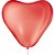 Balão Coração 6 POL. Vermelho Quente - Pacote com 50 Unidades - Imagem 1