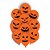 Balão Decorado N012 Caras Malvadas Laranja PCT com 10 - Imagem 2