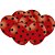 Balão Decorado N09 Poa VERMELHO/PRETO PCT com 25 - Imagem 2