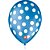 Balão Decorado N090 Bolinha AZ Cobalto com BCO PCT com 25 - Imagem 2