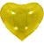 Balão Metalizado Decorado Coração Dourado 45CM - Imagem 1