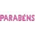 Balão Metalizado Decorado Parabéns PINK 40CM - Imagem 1