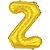 Balão Metalizado Letra Z Dourado 40CM - Imagem 2