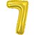 Balão Metalizado Numero 7 Dourado 40CM. - Imagem 1