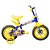 Bicicleta Infantil ARO 12 ARCO IRIS AZUL/AMARELO - Imagem 3