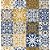 Papel de Parede Plástico Adesivo 45CMX15M Azulejo AZUL/AMARELO - Imagem 1