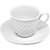 Xícara para CHÁ de Porcelana Wembley Branca 150ML - Conjunto com 12 Peças - Imagem 3