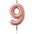 Vela para Aniversário N°9 Rose GOLD Metalizada 6CM Caixa com 12 - Imagem 2