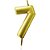 Vela para Aniversário N07 Metalizada Ouro 6CM Caixa com 12 - Imagem 2