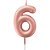 Vela para Aniversário Nº 6 Rose GOLD Metalizada 6CM - Caixa com 12 - Imagem 1