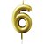Vela para Aniversário Nº 06 Metalizada Ouro 6CM - Caixa com 12 - Imagem 2