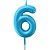 Vela para Aniversário N06 Azul Metalizada 6CM CX com 12 - Imagem 2