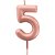 Vela para Aniversário N°05 Rose GOLD Metalizada 6CM Caixa com 12 - Imagem 1