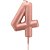 Vela para Aniversário N04 Rose GOLD Metalizada 6CM CX com 12 - Imagem 2