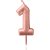 Vela para Aniversário N01 Rose GOLD Metalizada 6CM - Caixa com 12 - Imagem 1