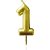 Vela para Aniversário N° 01 Metalizada Ouro 6CM - Caixa com 12 Unidades - Imagem 2