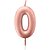 Vela para Aniversário N00 Rose GOLD Metalizada 6CM CX com 12 - Imagem 1