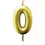 Vela para Aniversário Nº00 Metalizada Ouro 6CM Caixa com 12 - Imagem 1