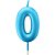 Vela para Aniversário N00 Azul Metalizada 6CM CX com 12 - Imagem 1