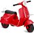 Veículo Elétrico Lambreta Vermelha 6V - Estilo Retrô com Faróis e Bagageiro - Imagem 9