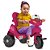 Triciclo Velobaby com Capota Rosa e Assento Reclinável - Imagem 3