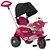 Triciclo Velobaby com Capota Rosa e Assento Reclinável - Imagem 2