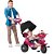 Triciclo Velobaby com Capota Rosa e Assento Reclinável - Imagem 4
