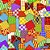 TNT Estampado Festa Junina Retalhos Xadrez PATCH 1,40M X 25M - 40G - Imagem 3