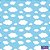 TNT Estampado Turquesa 1,40M 40G Nuvens 25 Metros - Imagem 2