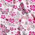 TNT Estampado 1,40M 40G Borboletas Rosa Rolo 25 Metros - Imagem 2