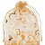 Saco de Organza Estampado Dourado 15X18CM PCT com 10 - Imagem 2