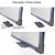 Quadro Branco 100X70CM UV MDF SOFT Prata com Moldura Madeira (pacote com 2) - Imagem 3
