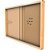 Quadro Aviso Moldura Madeira Vitrine com Cortiça 90X60CM - Imagem 1