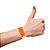 Pulseira de Identificação Laranja Fluor TYVEK com Lacre Adesivo - Pacote com 50 - Imagem 4