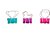 Prendedor de Papel Binder 25MM Pastel PETS com 6 - Imagem 3