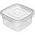 Pote Plástico Quadrado com Trava Médio 860ML - Imagem 2