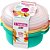Pote Plástico CONJ 3 Potes Redondo 530ML - Imagem 1