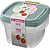 Conjunto de Potes Plásticos Fácil 800ML com 3 Unidades - Imagem 3