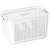 Pote Acrílico Hermético SLIM 4470ML Branco - Imagem 1