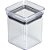 Pote Acrílico Hermetic Mini 180ML Quadrado - Imagem 1