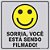 Placa de Sinalização "sorria, Você ESTÁ Sendo Filmado!" 15X15CM - Pacote com 5 Unidades - Imagem 2