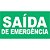 Placa de Sinalização Saida de Emergência 27,5X15CM PCT com 03 - Imagem 1